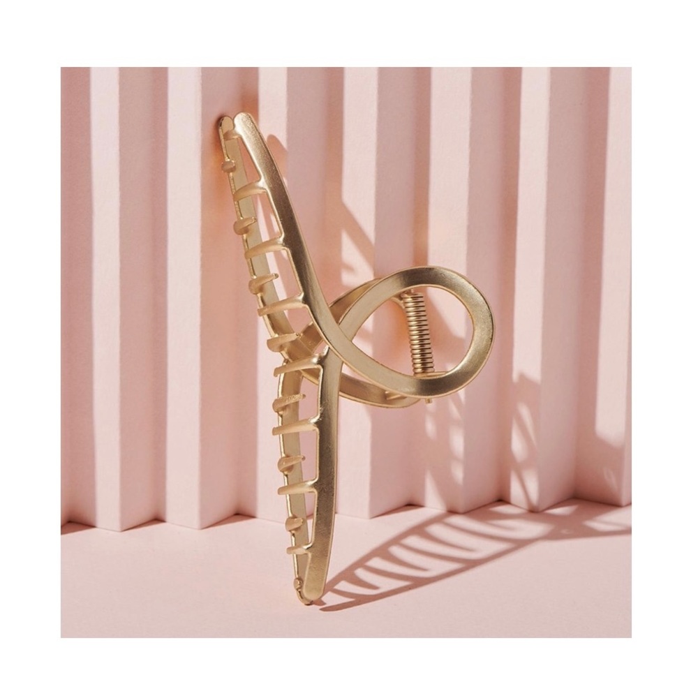 NIP The Hair Edit Gold French Twist Claw Clip - Picture 3 of 10